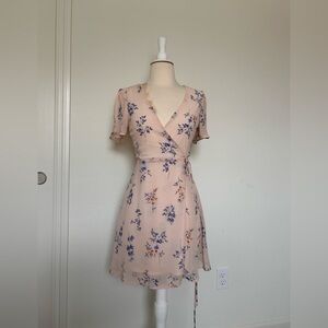 Emory Park Blush and Navy Floral Mini Dress